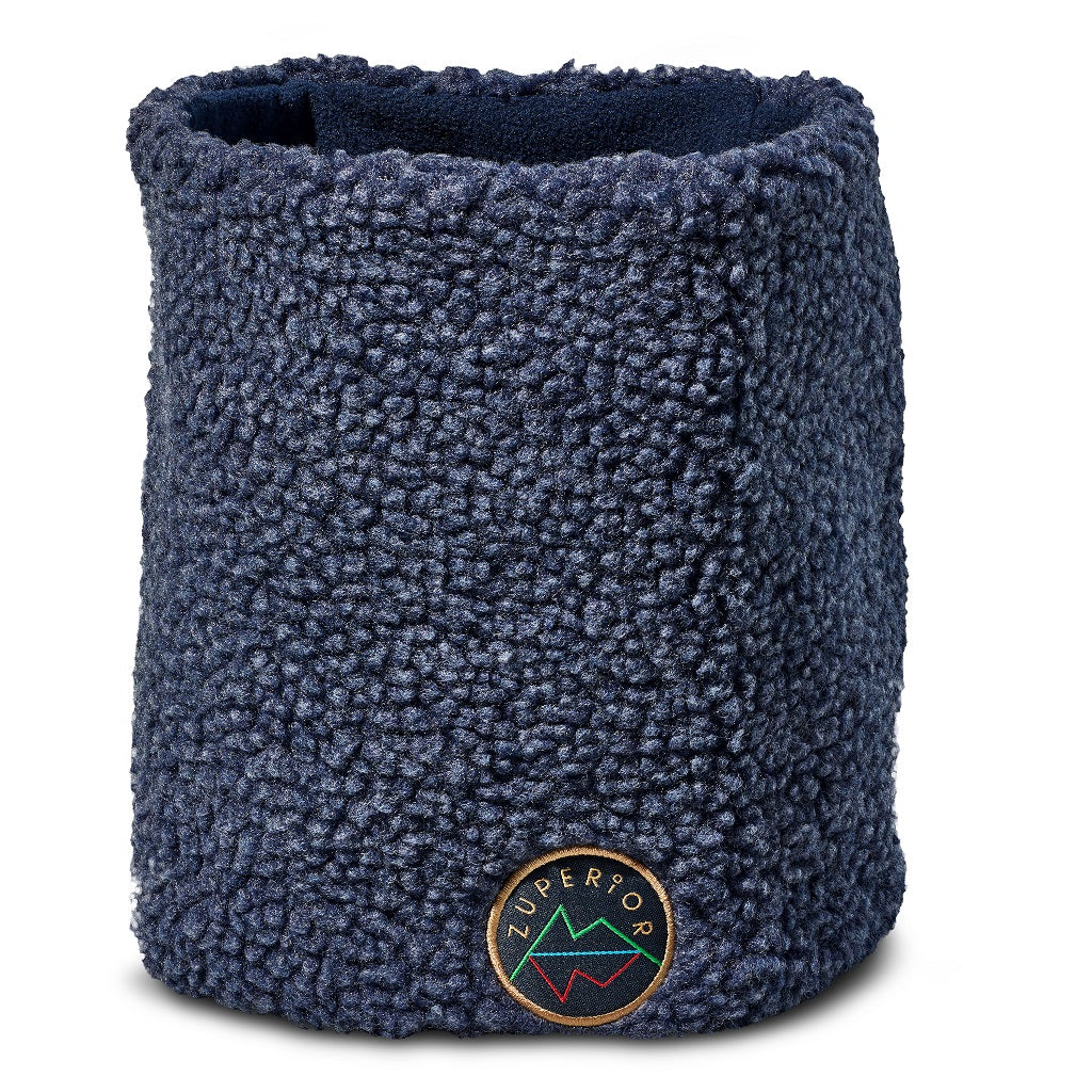 Zuperior dustyblue teddyfleece neck