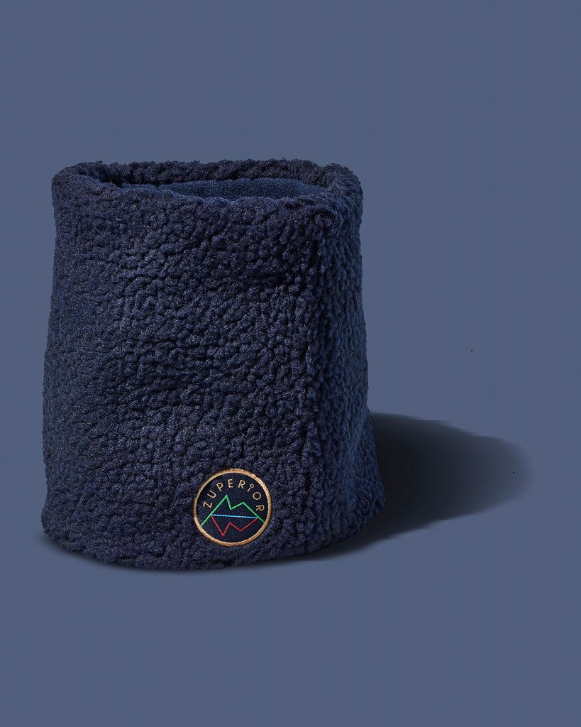 Zuperior marineblå teddyfleece neck