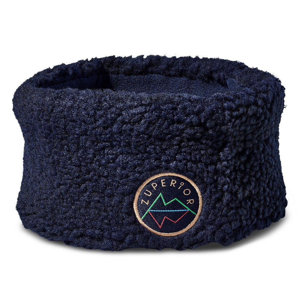 Zuperior marineblått teddyfleece pannebånd