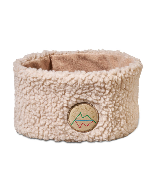Zuperior Beige teddyfleece pannebånd