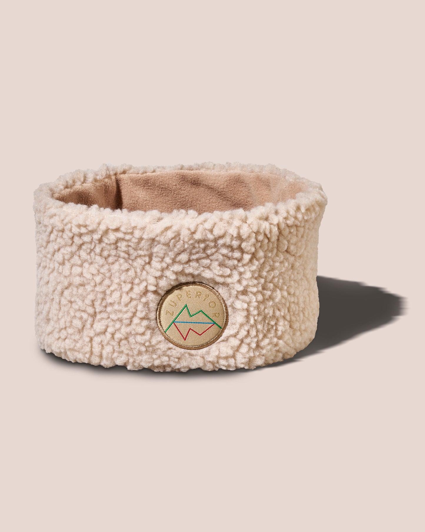 Zuperior Beige teddyfleece pannebånd