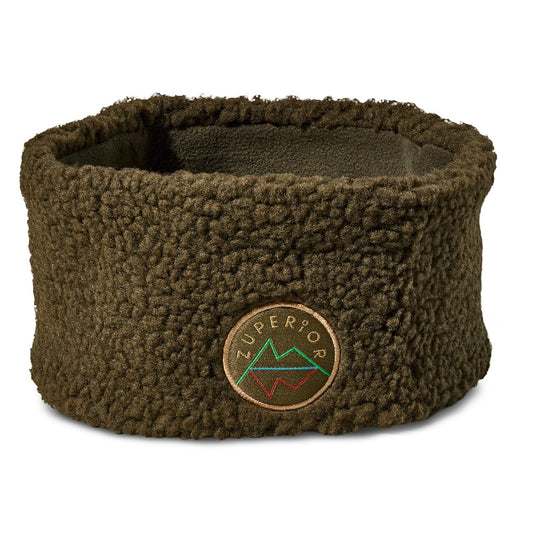 Zuperior grønt teddyfleece pannebånd