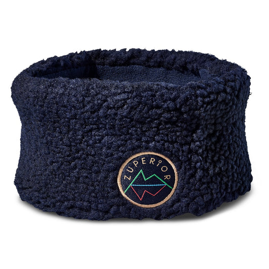 Zuperior marineblått teddyfleece pannebånd