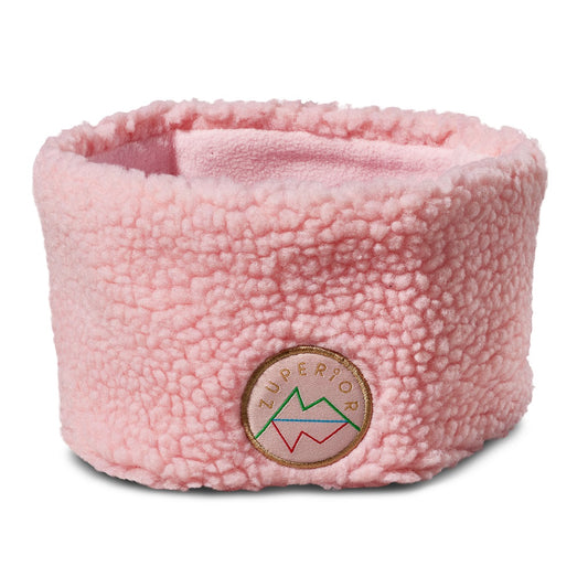 Zuperior Rosa pannebånd i teddyfleece